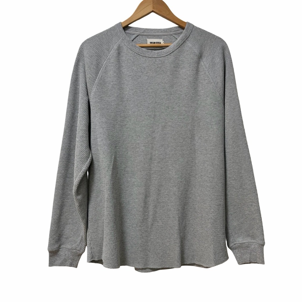 Taylor Stitch Mens Organic Cotton Waffle Thermal Long Sleeve Shirt EU 40 US M
